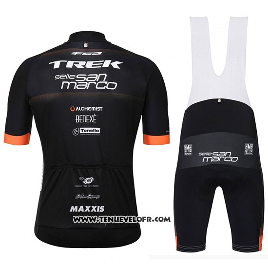 2018 Maillot Ciclismo Trek Selle San Marco Noir Manches Courtes et Cuissard